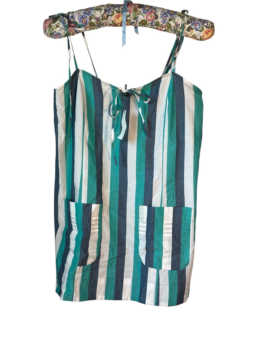 NWT Anthropologie Mini Shift Dress Medium Striped Resort Boho